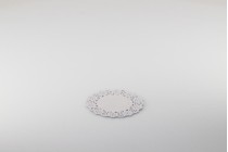 Papier chiffon en dentelle de 90 mm en blanc pour bocaux et bouteilles - 100 pcs