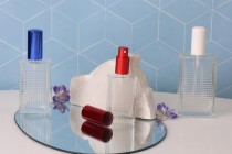 Σαγρέ ορθογώνια φιάλη αρωματοποιίας 30ml (18/415)