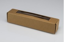 Schachtel aus Kraftpapier mit Sichtfenster 55x55x250mm - 20 Stücke