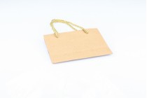 Papierbraune Geschenktüte mit gedrehter Kordel 145x60x115mm - 12 Stk Papierbraune Geschenktüte mit gedrehter Kordel 145x60x115mm - 12 Stk