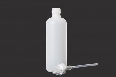 Πλαστικό στρόγγυλο μπουκάλι με αντλία 500ml για σαμπουάν, χρώμα: ημιδιάφανο
