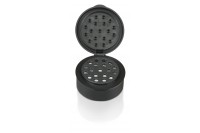 Spice cap with small holes in black color