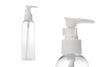 Transparent 200ml PET pump bottle for shampoo, available in a package with 12 pieces
