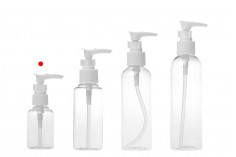 PET Sticlă 50 ml cu pompă pentru șampon, în pachet de 12 bucăți