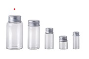 Mini 70ml glass bottles with aluminum cap