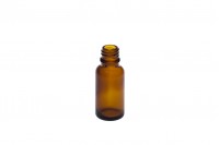 Bouteille en verre pour huiles essentielles de 20 ml ambré avec orifice PP18