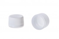 White plastic screw cap PP28 tamper-evident