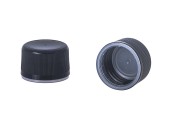 Black plastic cap with safety PP28 - 20 pcs