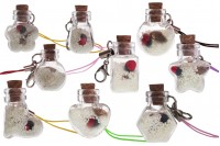 Mini decorative jars with hook for favors, keys, cell phones