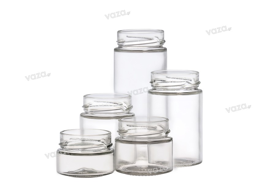 40ml cream glass jar, 58TO (deep) finish* - 30 pcs