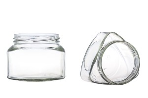 Pot triangulaire pour sauces de tomate, miel de 370ml - 42 pcs