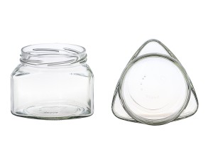 Pot triangulaire pour sauces de tomate, miel de 370ml - 42 pcs-4