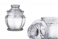 Small 180ml glass storage jar with airtight glass cap