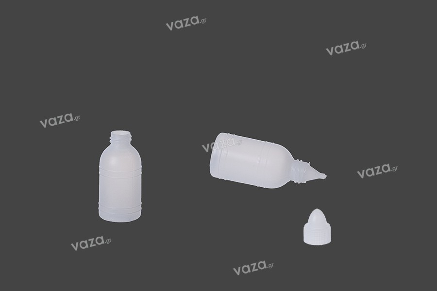 Bottiglia in plastica da 50 ml per acetone o acqua santa.