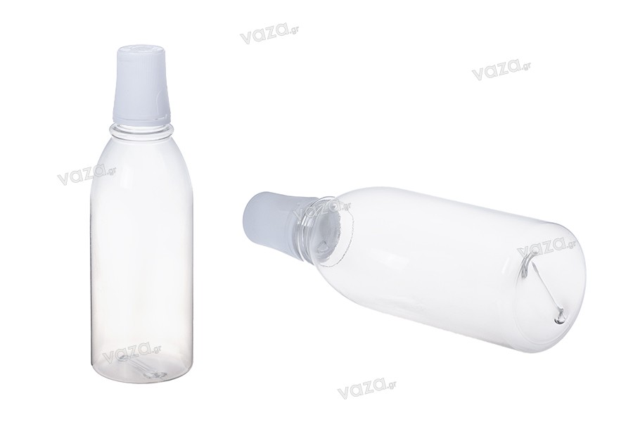 Bottiglia in plastica da 500 ml con tappo di sicurezza