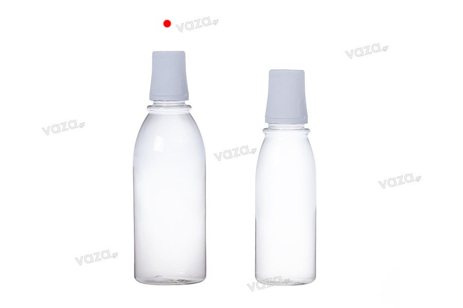 Bottiglia in plastica da 500 ml con tappo di sicurezza