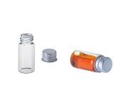 Mini 10ml glass bottles with aluminum cap, available in a package with 12 pieces