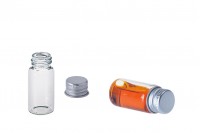 Mini 10ml glass bottles with aluminum cap, available in a package with 12 pieces