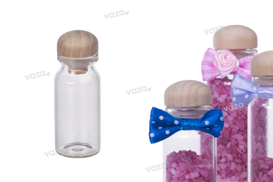 Mini Flaschen mit Holzkorken 22x50