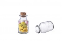 Mini 60ml glass bottle with cork stopper