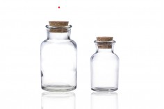 Glass bottle with natural cork 150 ml - 12 pcs