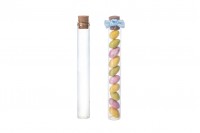 Glass tubes with cork for wedding and christening favors