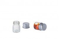 5ml mini glass bottles with aluminum screw cap