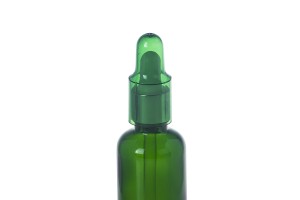 Tappo/coperchio per la pipetta in plastica in 4 colori: marrone, blu, verde e trasparente (per contagocce con tappo in alluminio)-imazh_grup