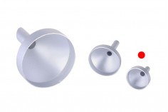 Funnel alloy silver MATTE-diameter 17 mm (4 mm endpoint)