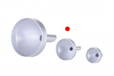 Imbuto di alluminio in color argento opaco – diametro 25 mm (diametro dell'asta 4 mm)