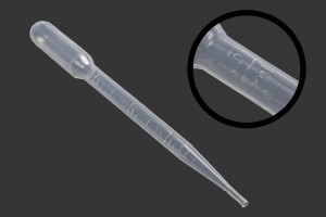 Compte-gouttes en plastique de 3 ml avec graduation - Lot de 100 pièces-εικόνα_διαστάσεις