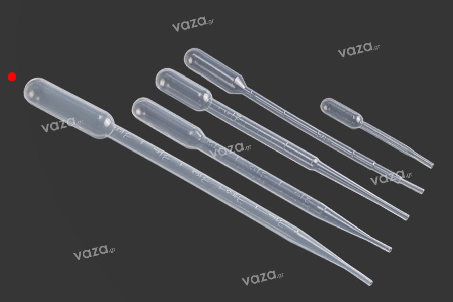Graduated plastic 5ml eye-dropper- Package with 100 pieces