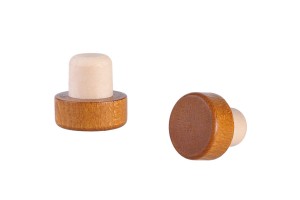 Korken aus Silikon mit Holzkopf  F23, dunkelbraun-εικόνα_προϊοντική