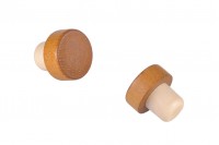 Silicone Cork with wooden head f 23 light brown