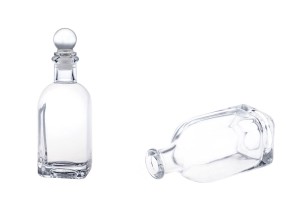 Viereckige Glasflasche 100 ml-3