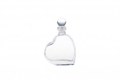 Special offer! 55ml heart shaped glass bottle with glass stopper - From € 2.10 reduced to € 0.99 per piece 