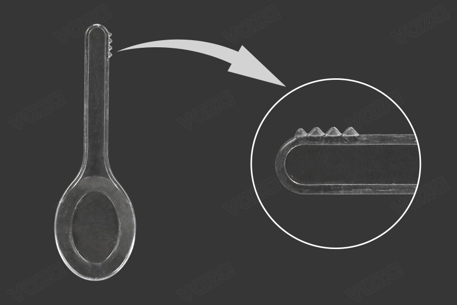 Κουταλάκι πλαστικό (PE) 9,1 cm διάφανο - 24 τμχ Κουταλάκι πλαστικό (PE) 9,1 cm διάφανο - 24 τμχ-εικόνα_διαστάσεις