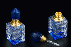 Shishe kristali 5 ml me kapak dhe gjilpërë kristali në 6 ngjyra      -εικόνα_σύνθεση