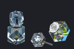 Flacon en cristal de 5 ml avec aiguille et bouchon en cristal-2