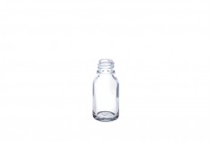 Γυάλινο μπουκαλάκι για αιθέρια έλαια 15 ml διάφανο με στόμιο PP18