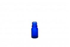 Γυάλινο μπουκαλάκι για αιθέρια έλαια 5 ml μπλε με στόμιο PP18