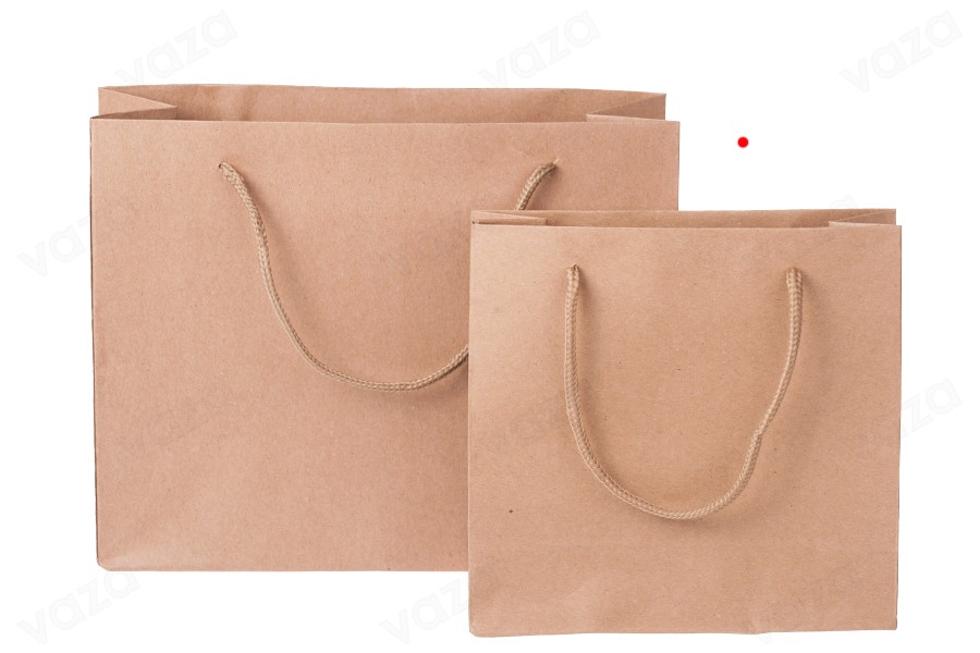 Sac cadeau en papier de couleur marron 180 x 70 x 170 mm Sac cadeau en papier de couleur marron 180 x 70 x 170 mm-