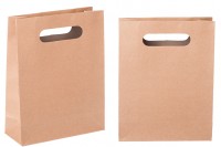 Sac cadeau en papier de couleur marron 190 x 80 x 240 mm