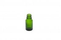 Glass bottle for essential oils - green - 10 ml with mouth PP 18