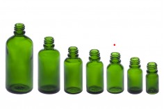 15ml green glass bottle for essential oils with PP18 mouth