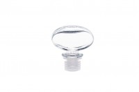 Bouchon ovale en verre - plat F 19.5