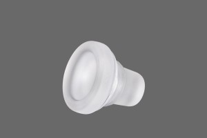 Bouchon en verre rond à profil bas F 18.5 noir, transparent, rose, blanc sablé-εικόνα_διαστάσεις