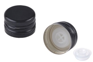 Bouchon en aluminium pré-vissé à débit contrôlé en PP 28 et possibilité d'étanchéité-εικόνα_σύνθεση