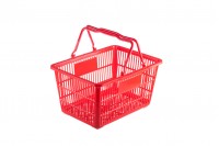 Plastic hand basket 45x32x23 cm Red