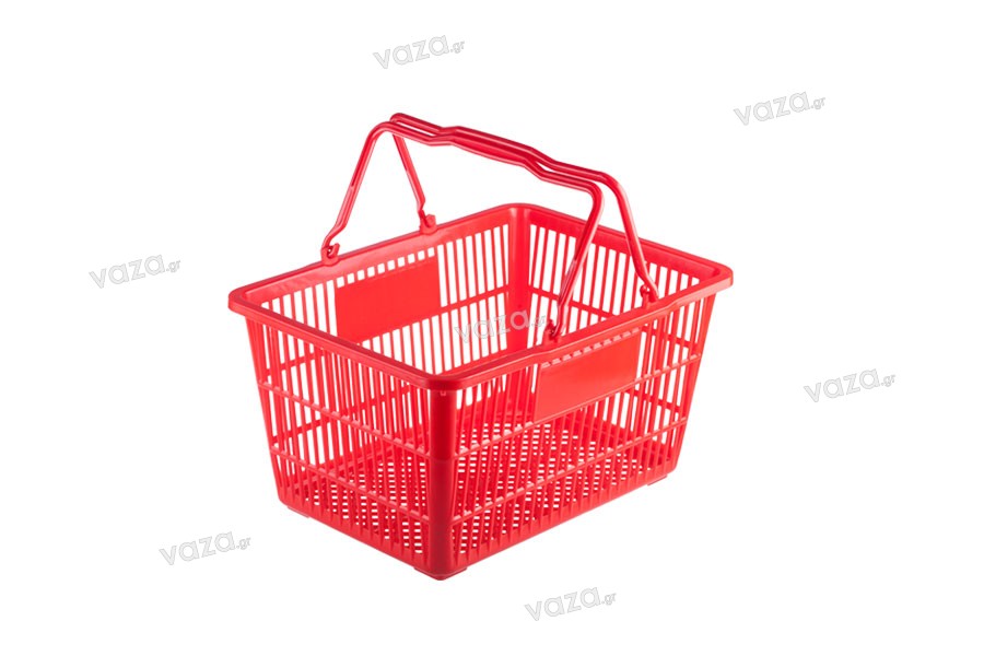 Plastic hand basket 45x32x23 cm Red